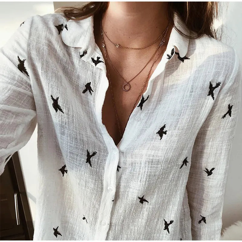 Artiselle | Kylie Cotton Long Sleeve Shirt Top