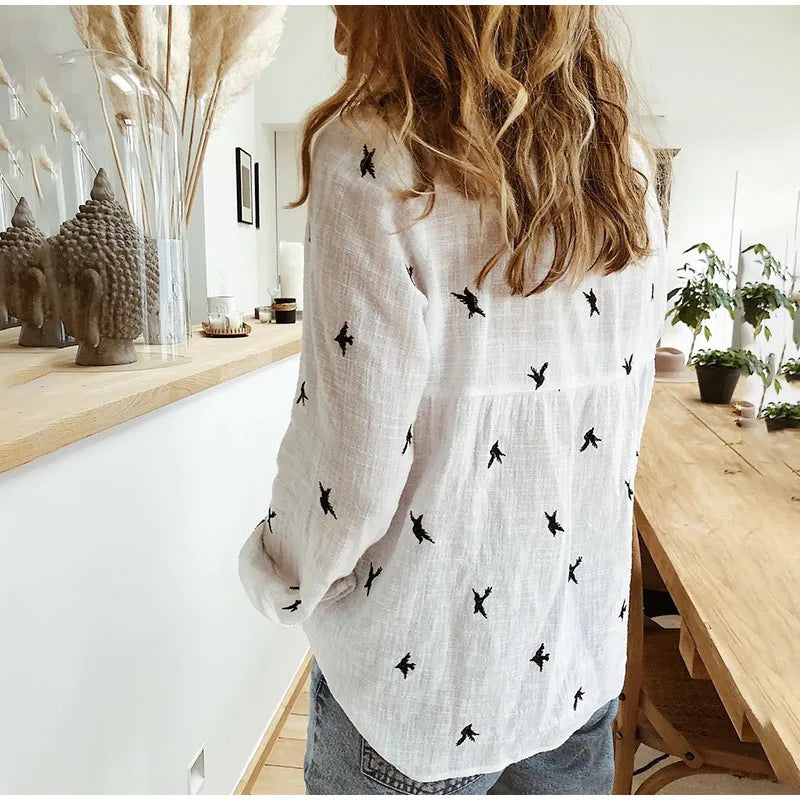 Artiselle | Kylie Cotton Long Sleeve Shirt Top