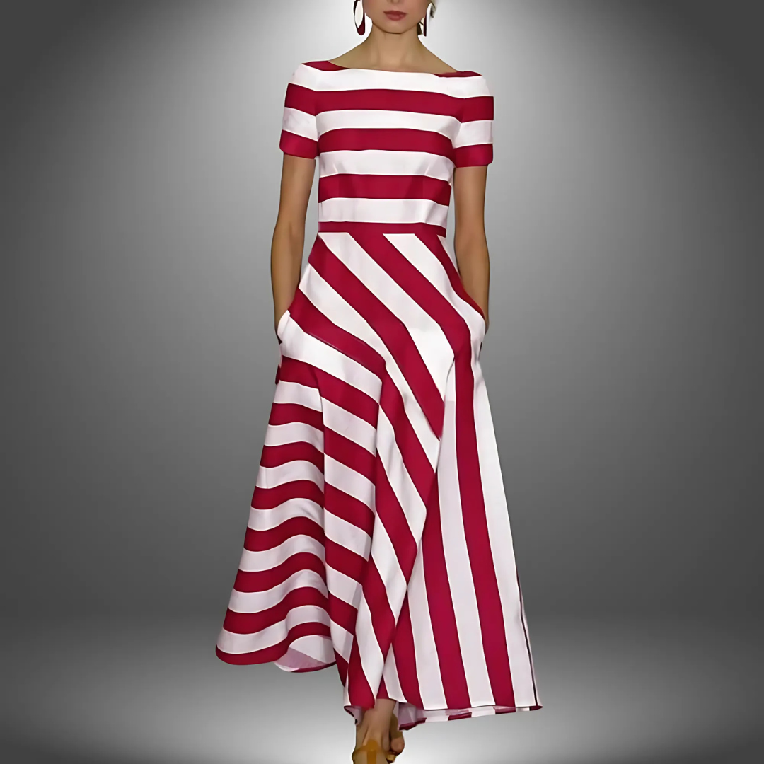 Jagoda | Light and Airy Dress with Subtle Stripes