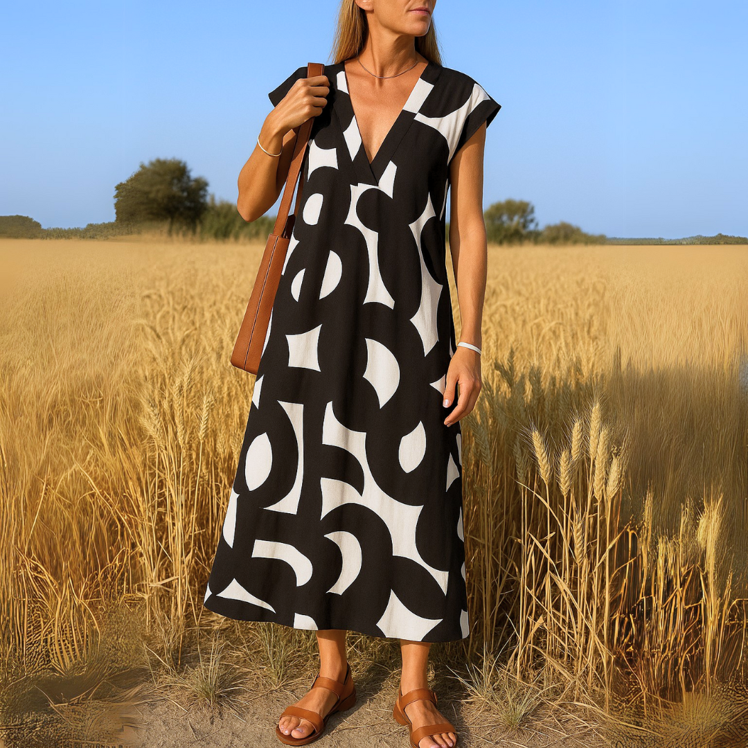 Laura | Maxi dress with artistic print