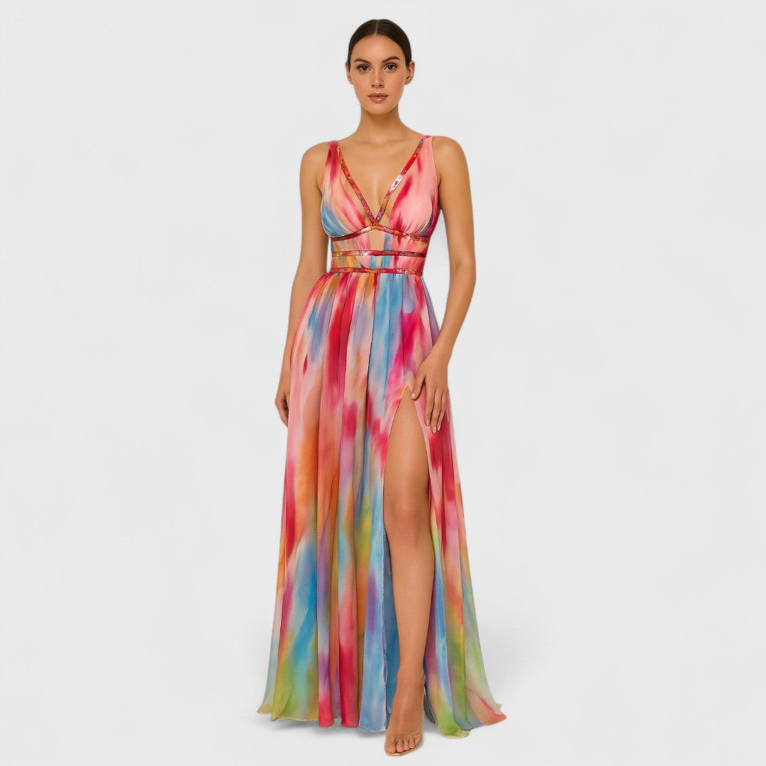 Freya | Long Painted Dress