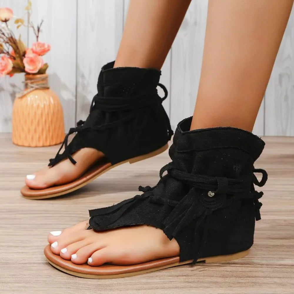 Zahara | Fringe Accent Sandals