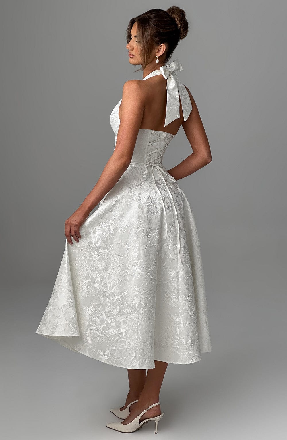 Ara™ | Midi Dress with a High Neckline