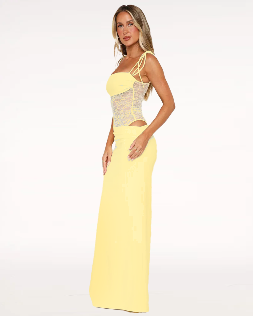 Jacqueline | Mesh Maxi Dress